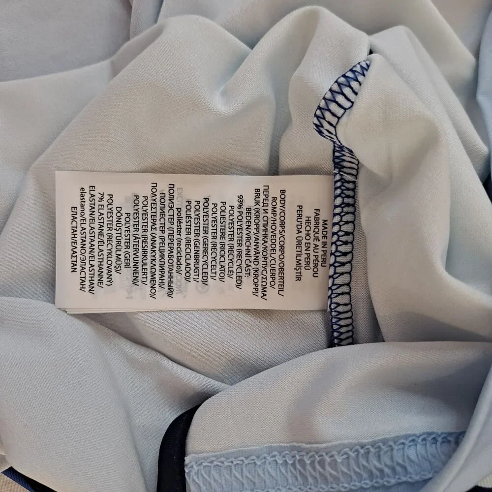 Ralph Lauren RLX Mens Golf Polo Shirt Sz Lg Performance Blue Ombré Wicking FLAW